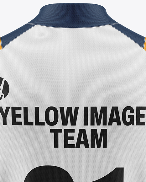 Training Zipper Long Sleeve Jersey Mockup - Back View