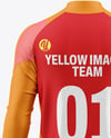 Training Zipper Long Sleeve Jersey Mockup - Back View