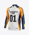 Training Zipper Long Sleeve Jersey Mockup - Half Side view
