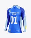 Training Zipper Long Sleeve Jersey Mockup - Half Side view
