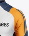Training Zipper Long Sleeve Jersey Mockup - Half Side view