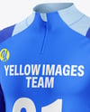 Training Zipper Long Sleeve Jersey Mockup - Half Side view