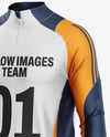 Training Zipper Long Sleeve Jersey Mockup - Half Side view