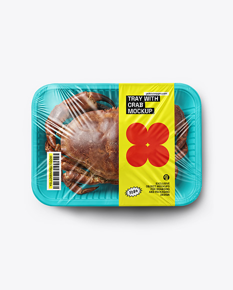 Tray With Crab Mockup