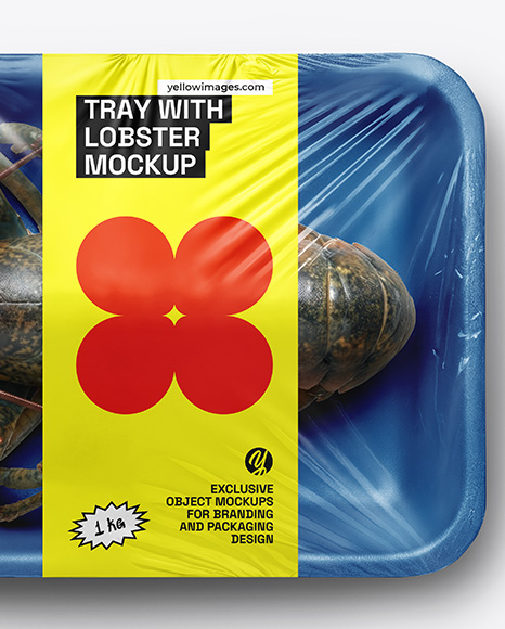 Tray With Lobster Mockup
