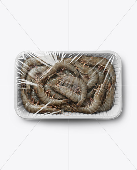 Tray With Prawns Mockup