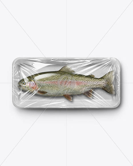 Tray With Rainbow Trout Mockup
