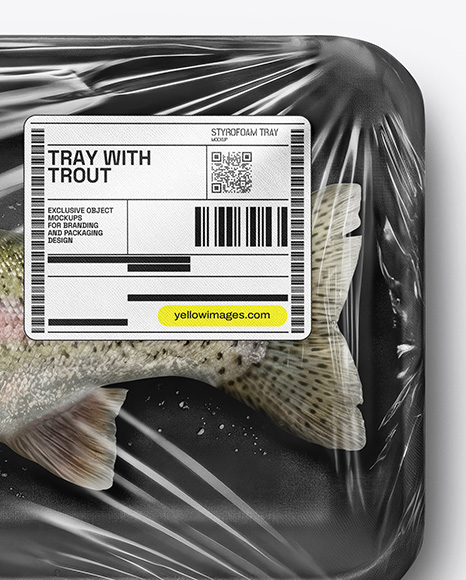 Tray With Rainbow Trout Mockup