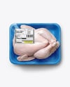 Tray With Raw Chicken Mockup