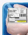 Tray With Raw Chicken Mockup