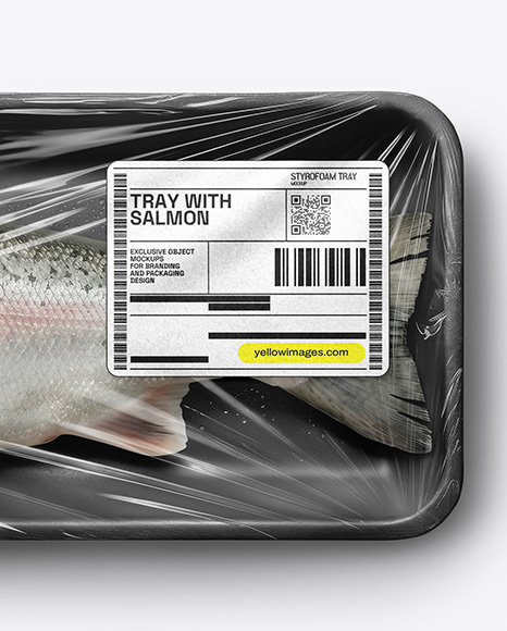 Tray With Salmon Fish Mockup