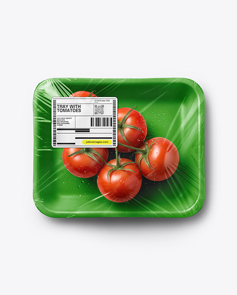 Tray With Tomatoes Mockup