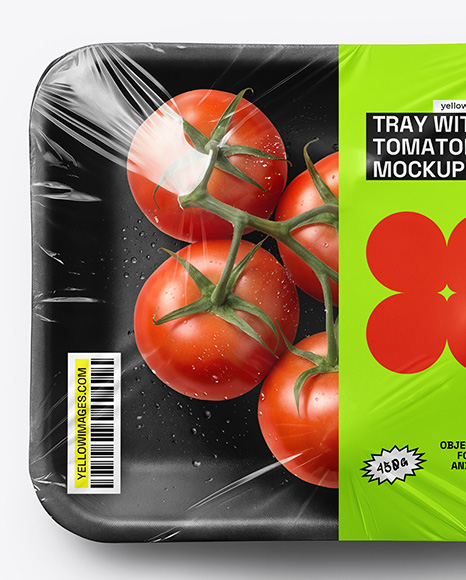 Tray With Tomatoes Mockup