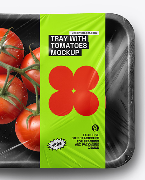 Tray With Tomatoes Mockup