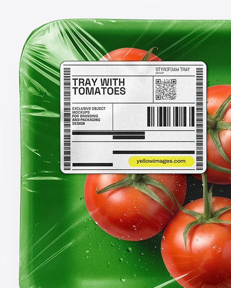 Tray With Tomatoes Mockup