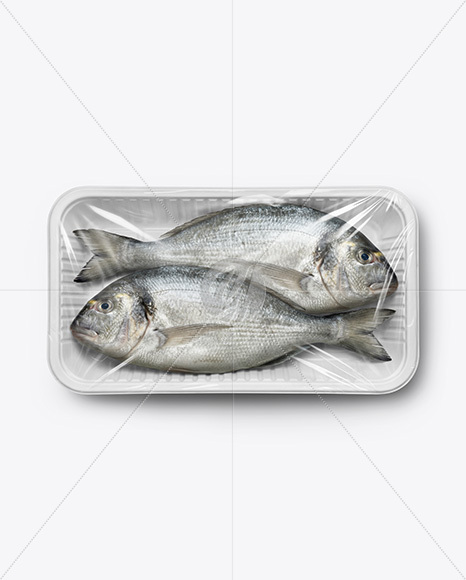 Tray With Two Dorada Fish Mockup