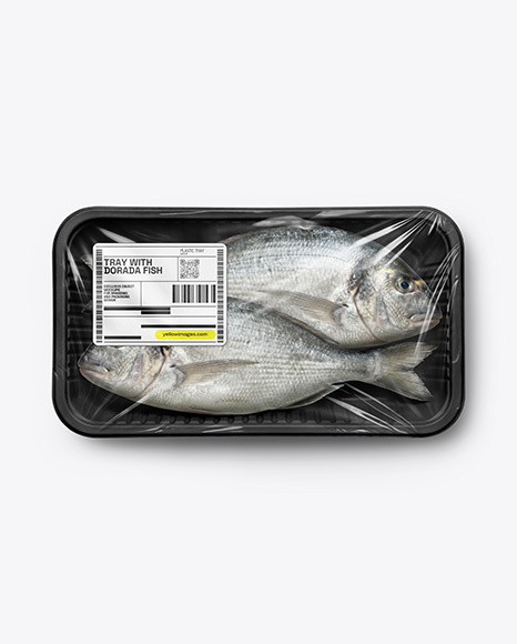 Tray With Two Dorada Fish Mockup