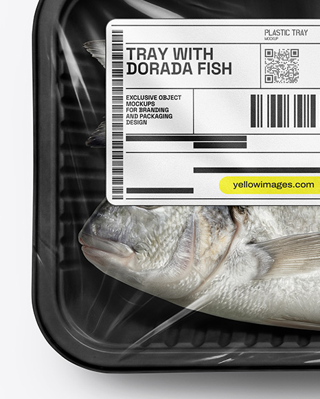 Tray With Two Dorada Fish Mockup