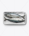 Tray With Two Mackerel Fish Mockup