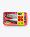 Tray With Two Mackerel Fish Mockup