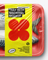 Tray With Two Mackerel Fish Mockup
