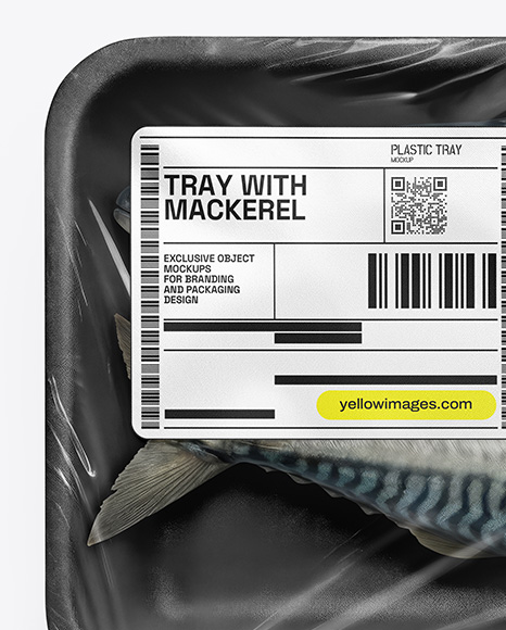 Tray With Two Mackerel Fish Mockup