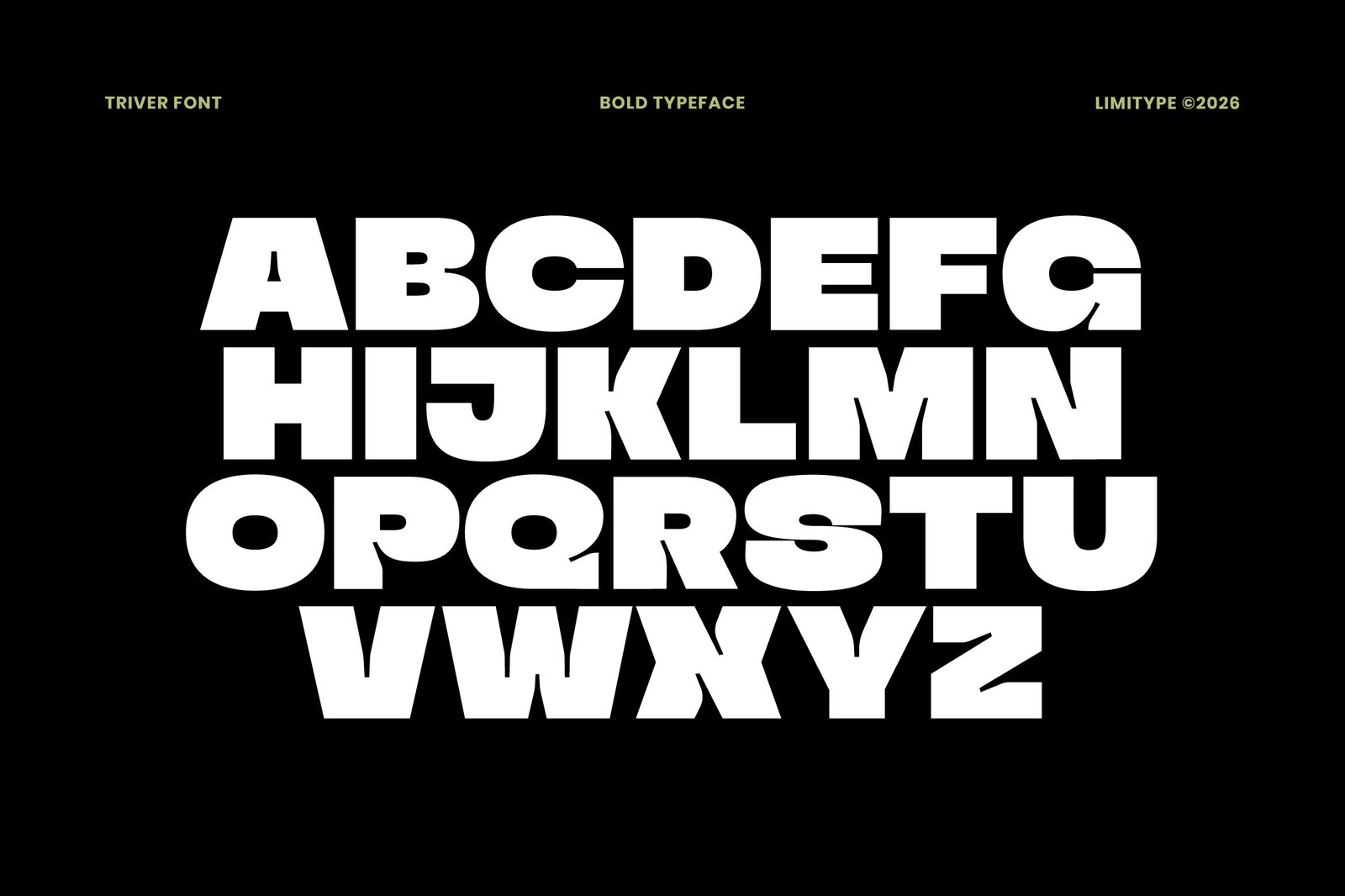 Triver - Bold Inktrap Font