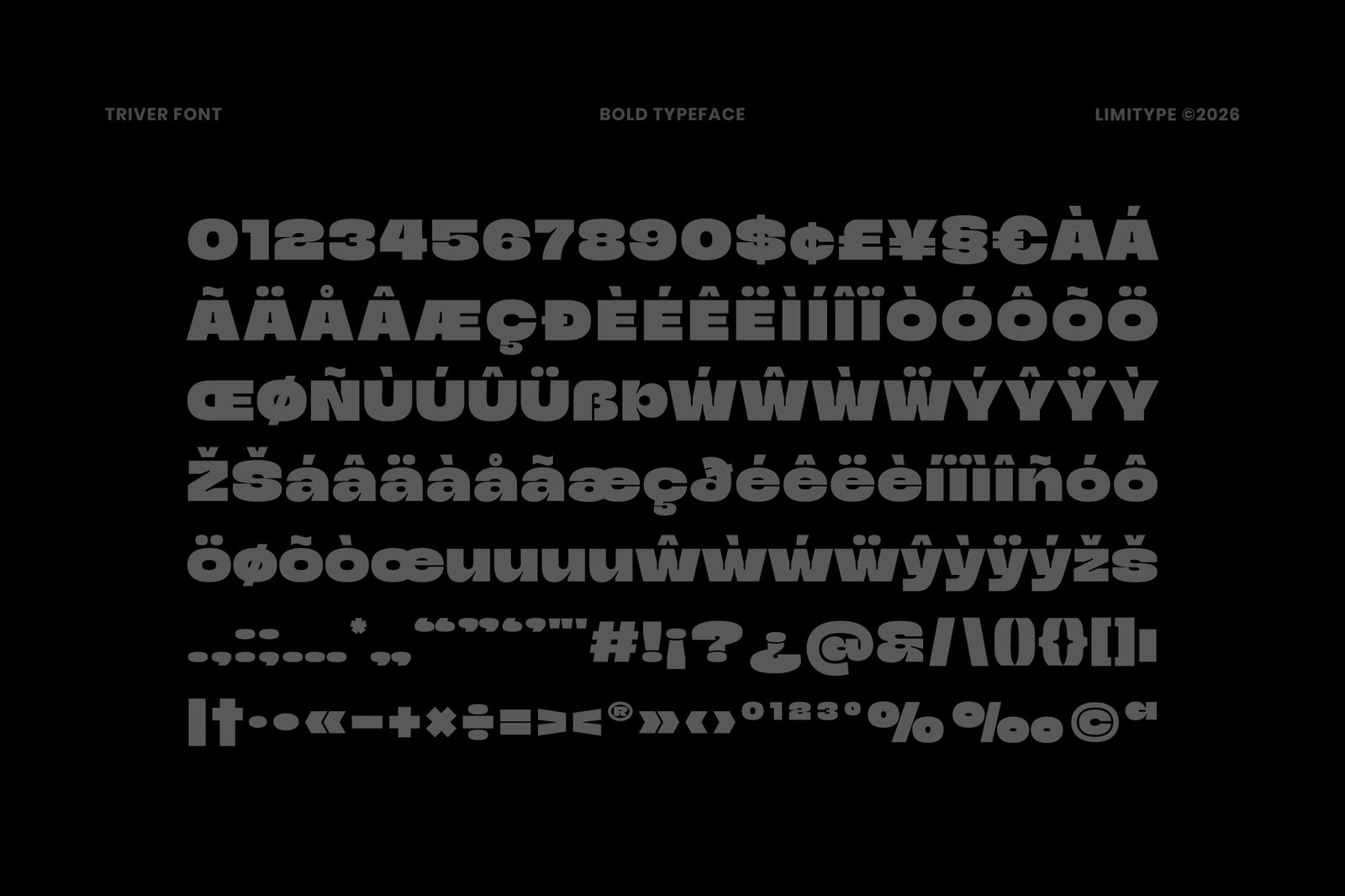 Triver - Bold Inktrap Font