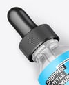 Two Clear Glass Dropper Bottles Mockup