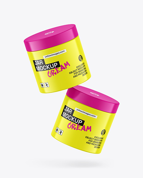 Two Glossy Jars Mockup