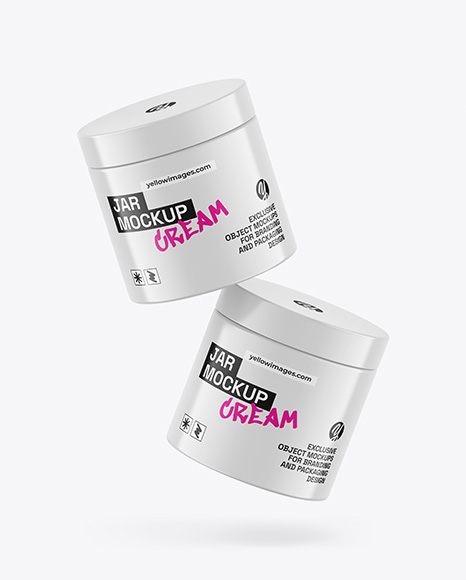 Two Glossy Jars Mockup