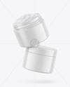 Two Glossy Jars W/ Cream Mockup