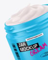 Two Glossy Jars W/ Cream Mockup
