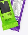 Two Glossy Stick Sachets Mockup