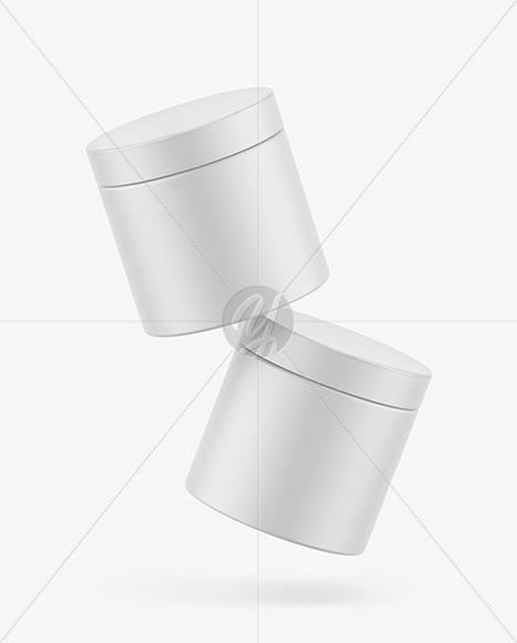 Two Matte Jars Mockup