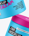 Two Matte Jars Mockup
