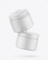 Two Matte Jars W/ Cream Mockup