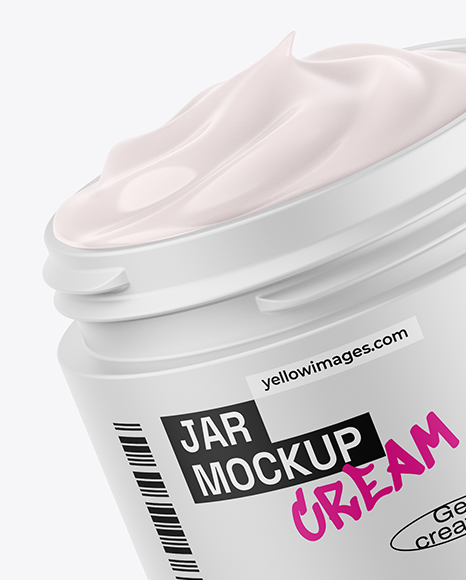 Two Matte Jars W/ Cream Mockup