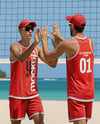 Two Men Wearing Beach Volleyball Uniform Mockup