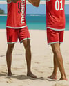 Two Men Wearing Beach Volleyball Uniform Mockup