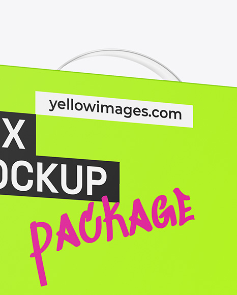 Two Paper Box With Handle Mockup