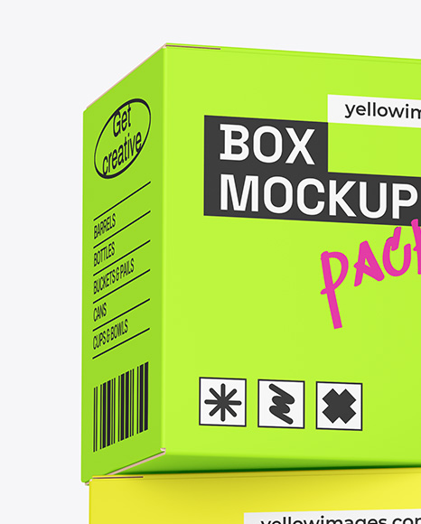 Two Paper Boxes Mockup