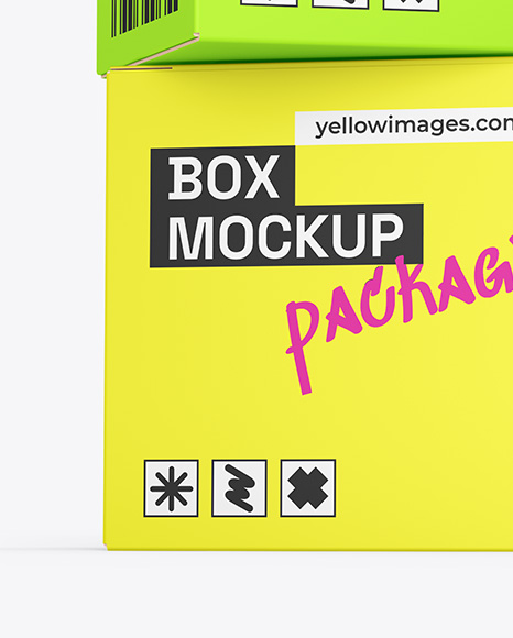 Two Paper Boxes Mockup