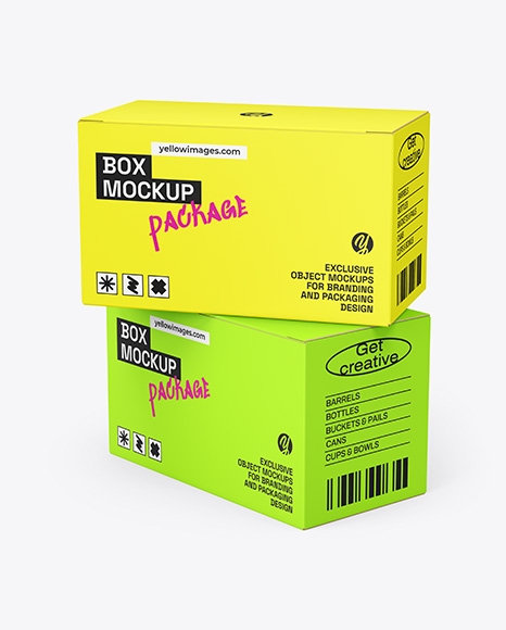 Two Paper Boxes Mockup