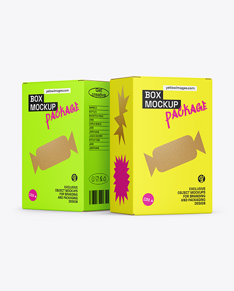 Two Paper Boxes Mockup - PSD Mockups