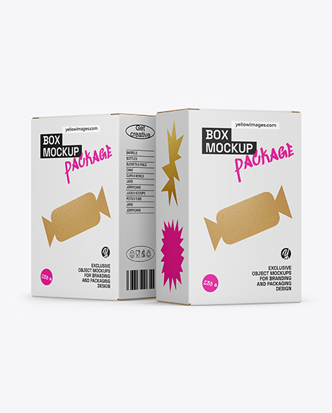 Two Paper Boxes Mockup