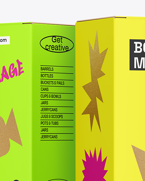 Two Paper Boxes Mockup