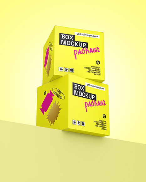 Two Paper Boxes Mockup