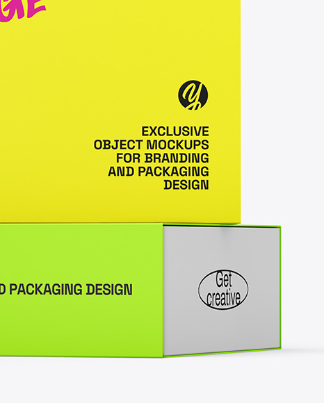 Two Paper Boxes Mockup