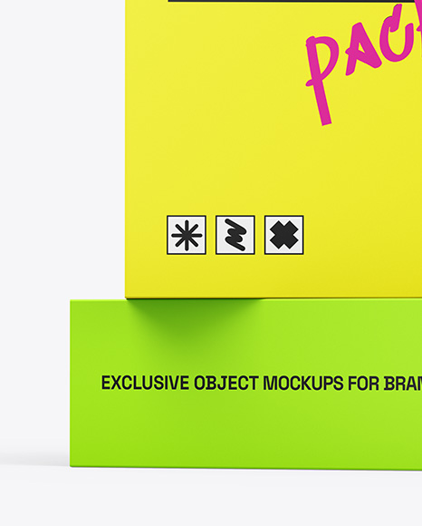 Two Paper Boxes Mockup